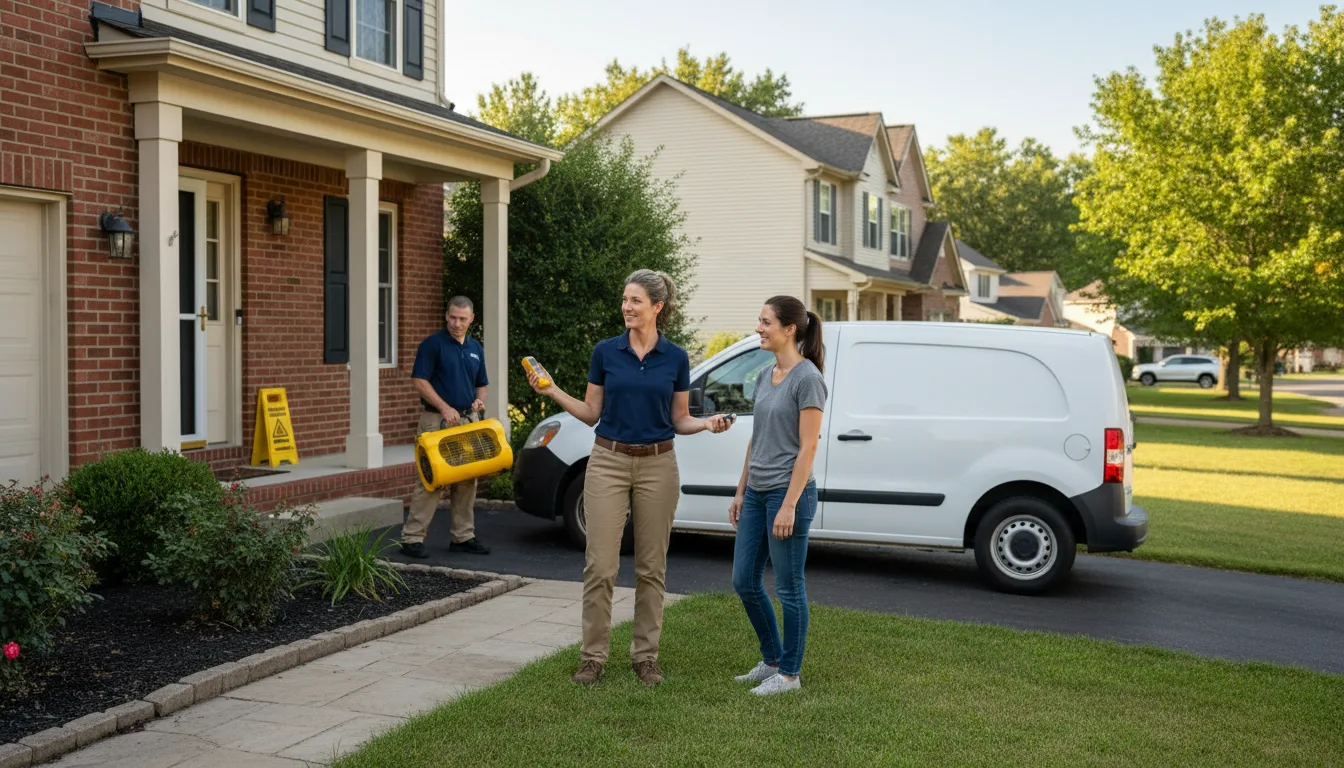 Residential water damage restoration in Kit Carson, CO